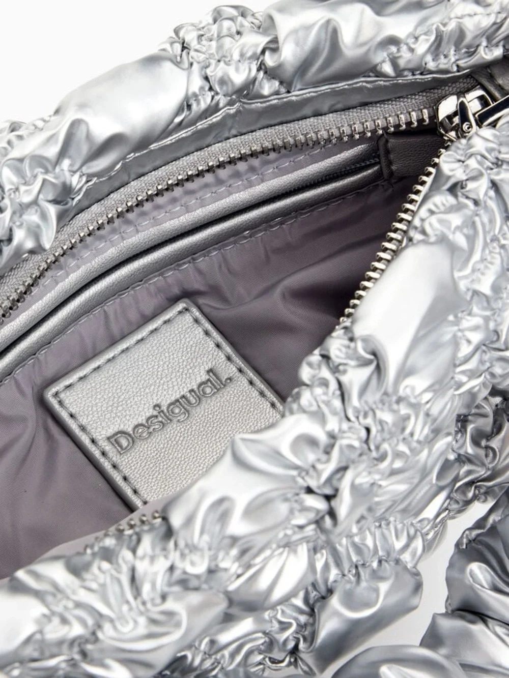 Desigual Metallic Silver Shoulder Bag